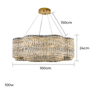 Acorn Loop Crystal Linear Chandelier — gallery image 25