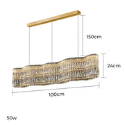 Acorn Loop Crystal Linear Chandelier — gallery image 26