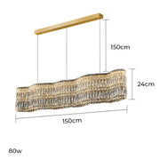 Acorn Loop Crystal Linear Chandelier — gallery image 28