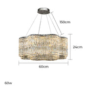 Acorn Loop Crystal Linear Chandelier — gallery image 16