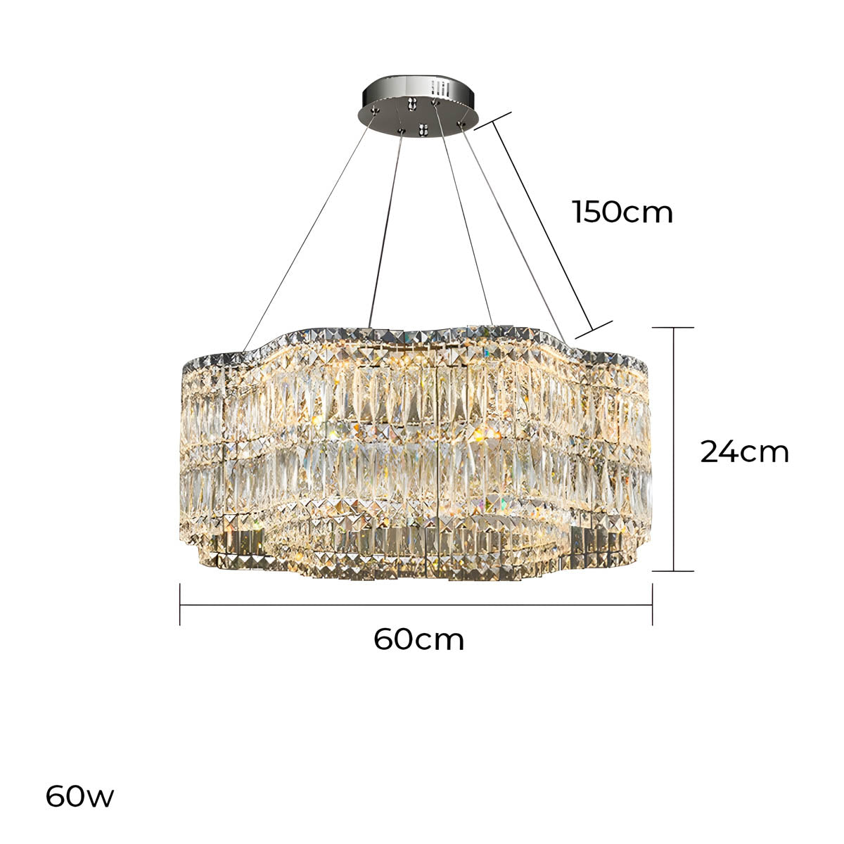 Acorn Loop Crystal Linear Chandelier — gallery image 16