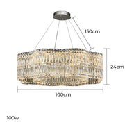 Acorn Loop Crystal Linear Chandelier — gallery image 18