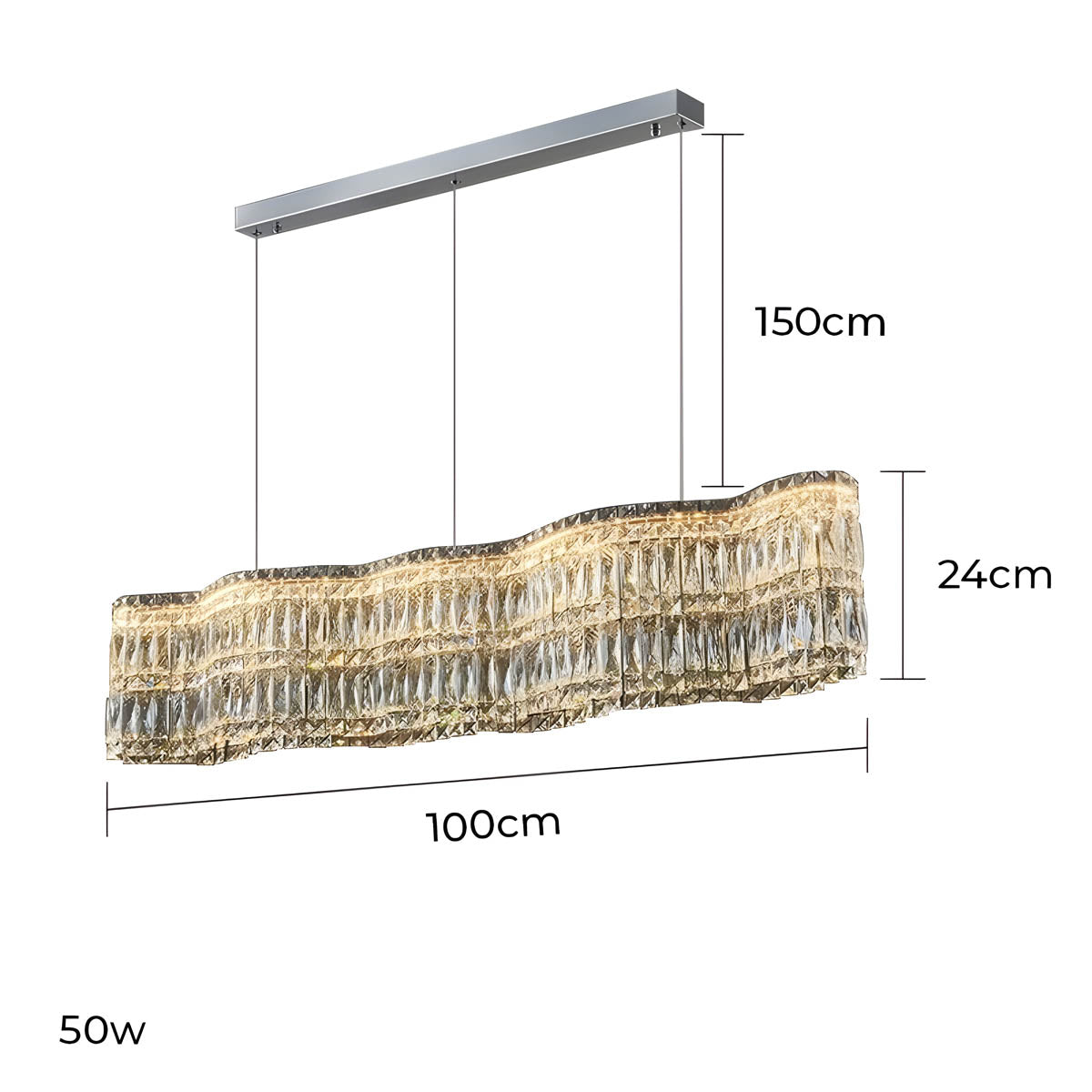 Acorn Loop Crystal Linear Chandelier — gallery image 19
