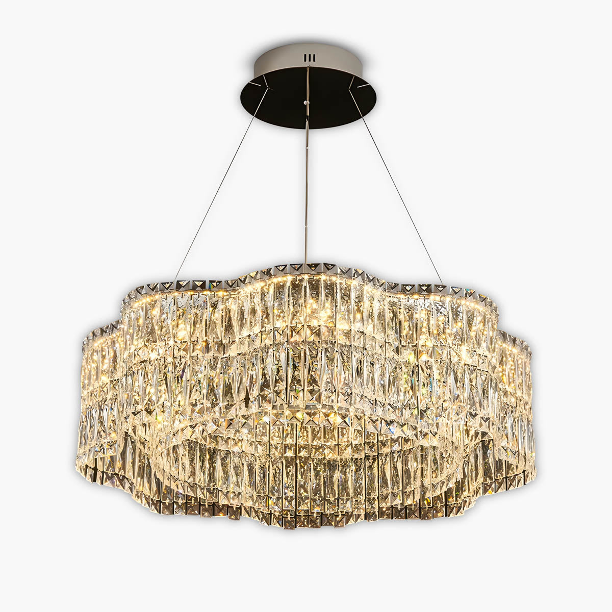 Acorn Loop Crystal Linear Chandelier — gallery image 1