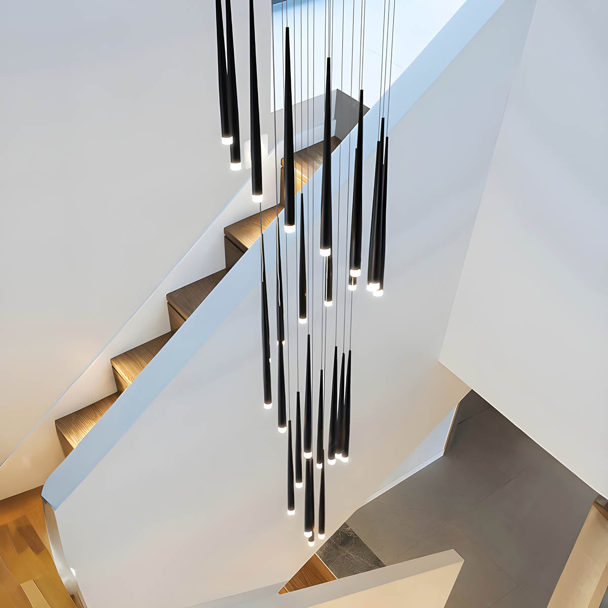 Eversley Loop Acrylic Spiral Chandelier — gallery image 7