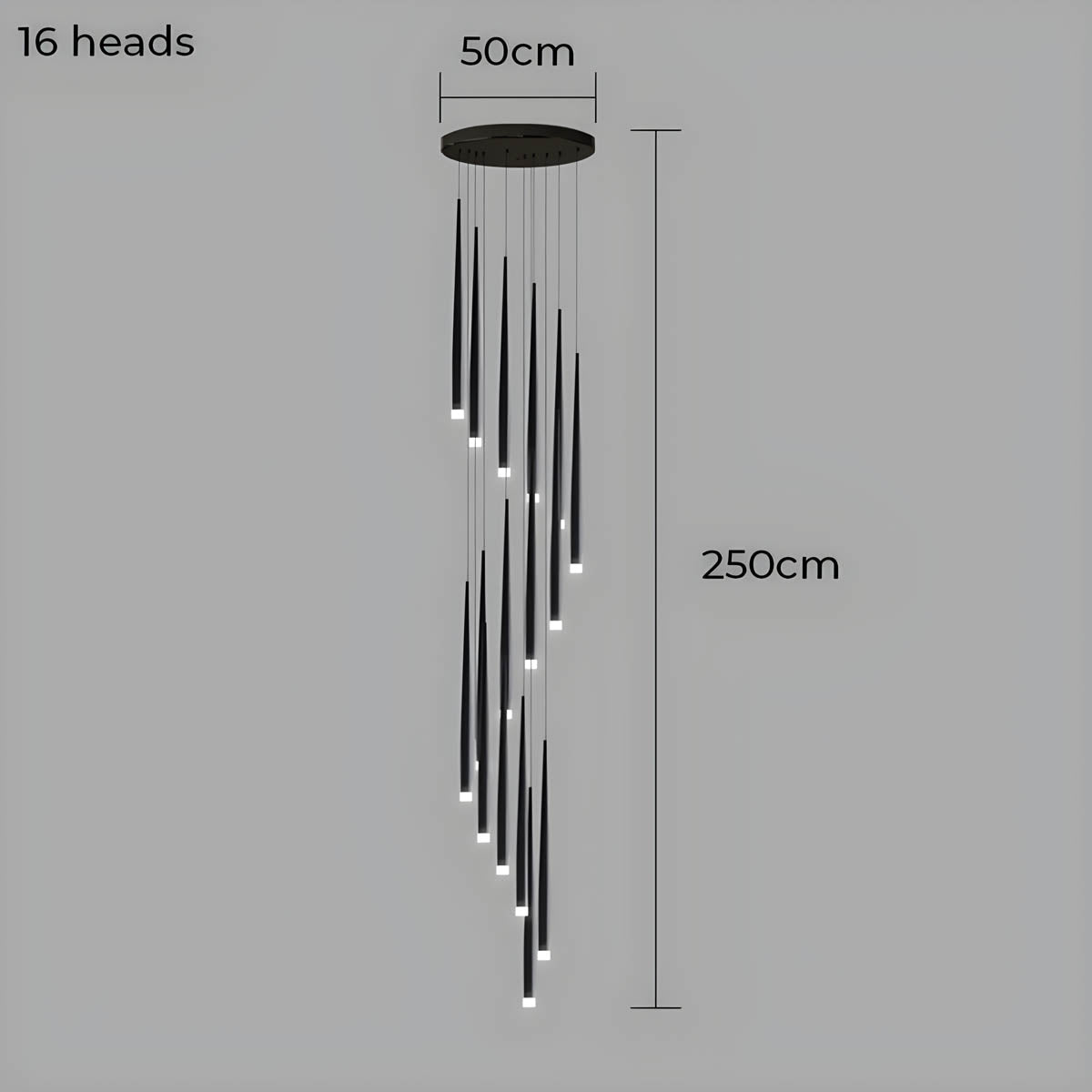 Eversley Loop Acrylic Spiral Chandelier — gallery image 12
