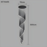 Eversley Loop Acrylic Spiral Chandelier — gallery image 15