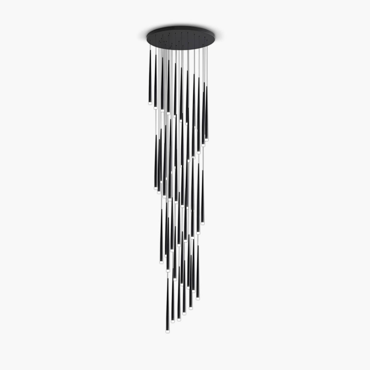 Eversley Loop Acrylic Spiral Chandelier — gallery image 1
