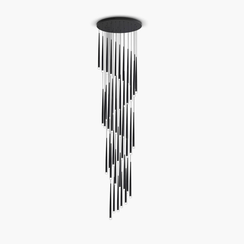 Eversley Loop Acrylic Spiral Chandelier — gallery image 1