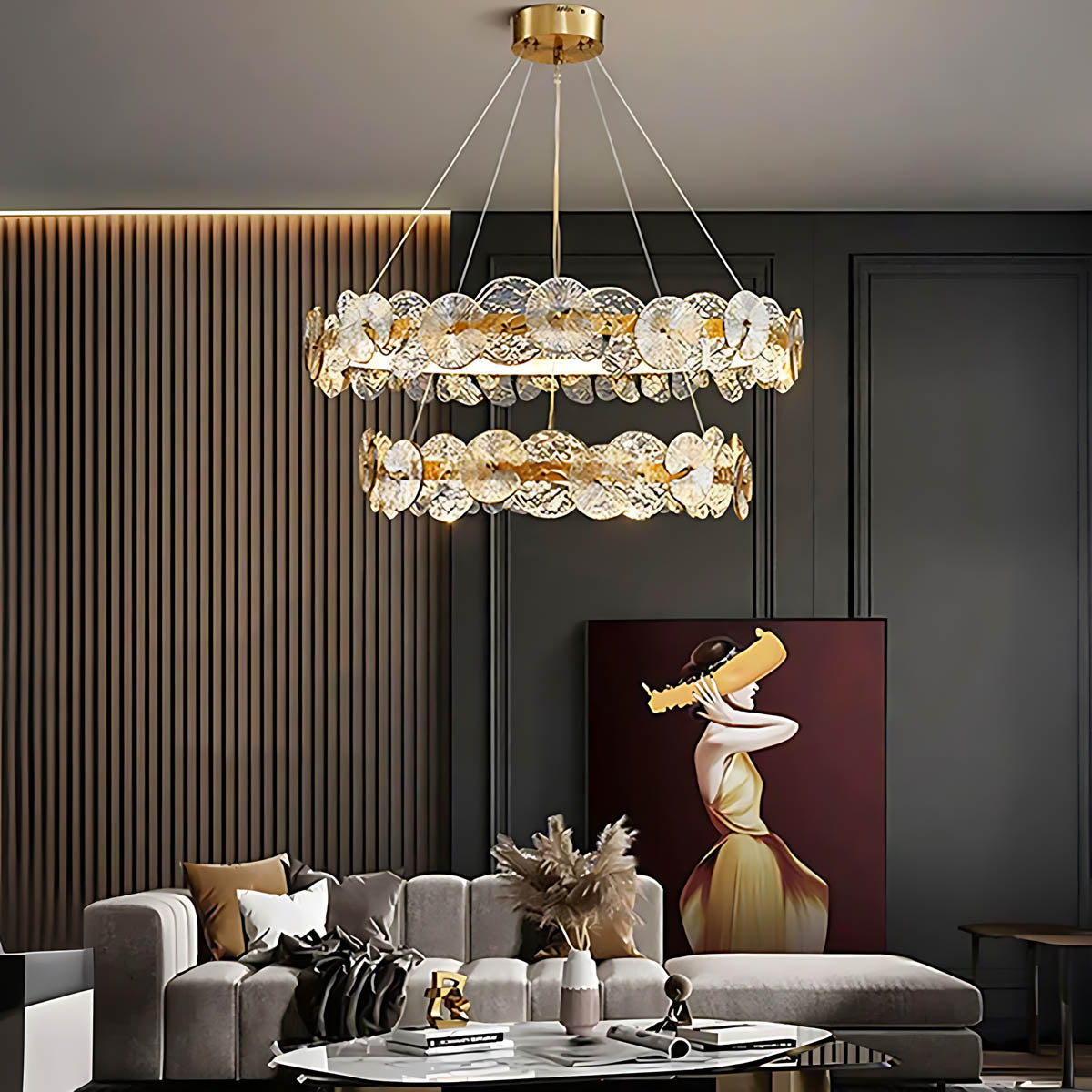 Blackthorn Loop Glass Chandelier — gallery image 9