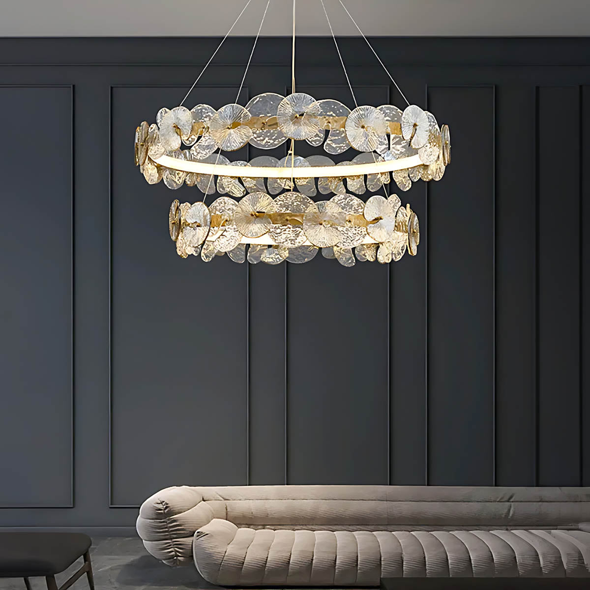 Blackthorn Loop Glass Chandelier — gallery image 10