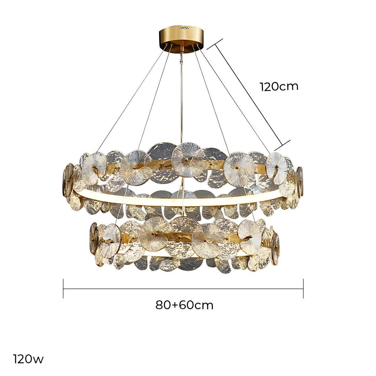 Blackthorn Loop Glass Chandelier — gallery image 18