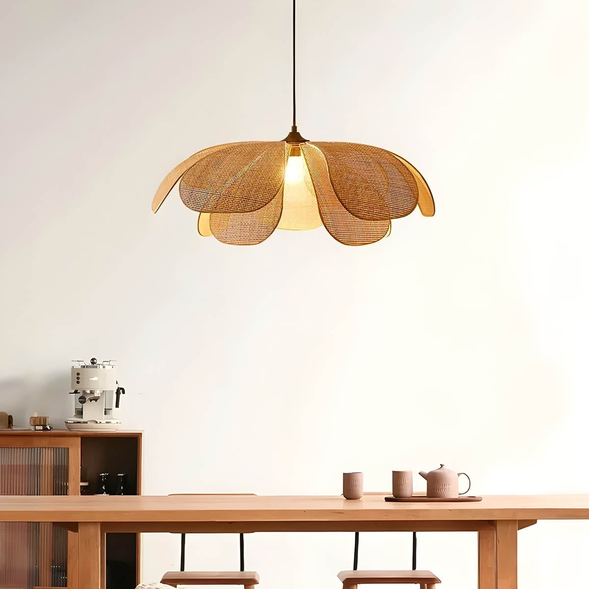 Huckleberry Loop Rattan Pendant Light — gallery image 3