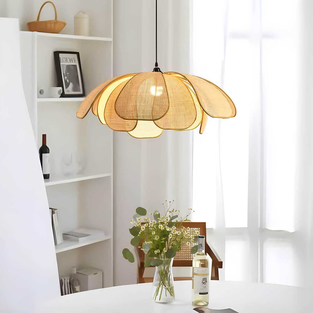 Huckleberry Loop Rattan Pendant Light — gallery image 5