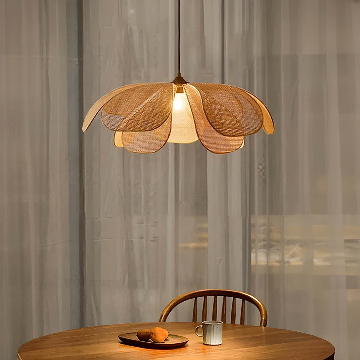 Huckleberry Loop Rattan Pendant Light — gallery image 11