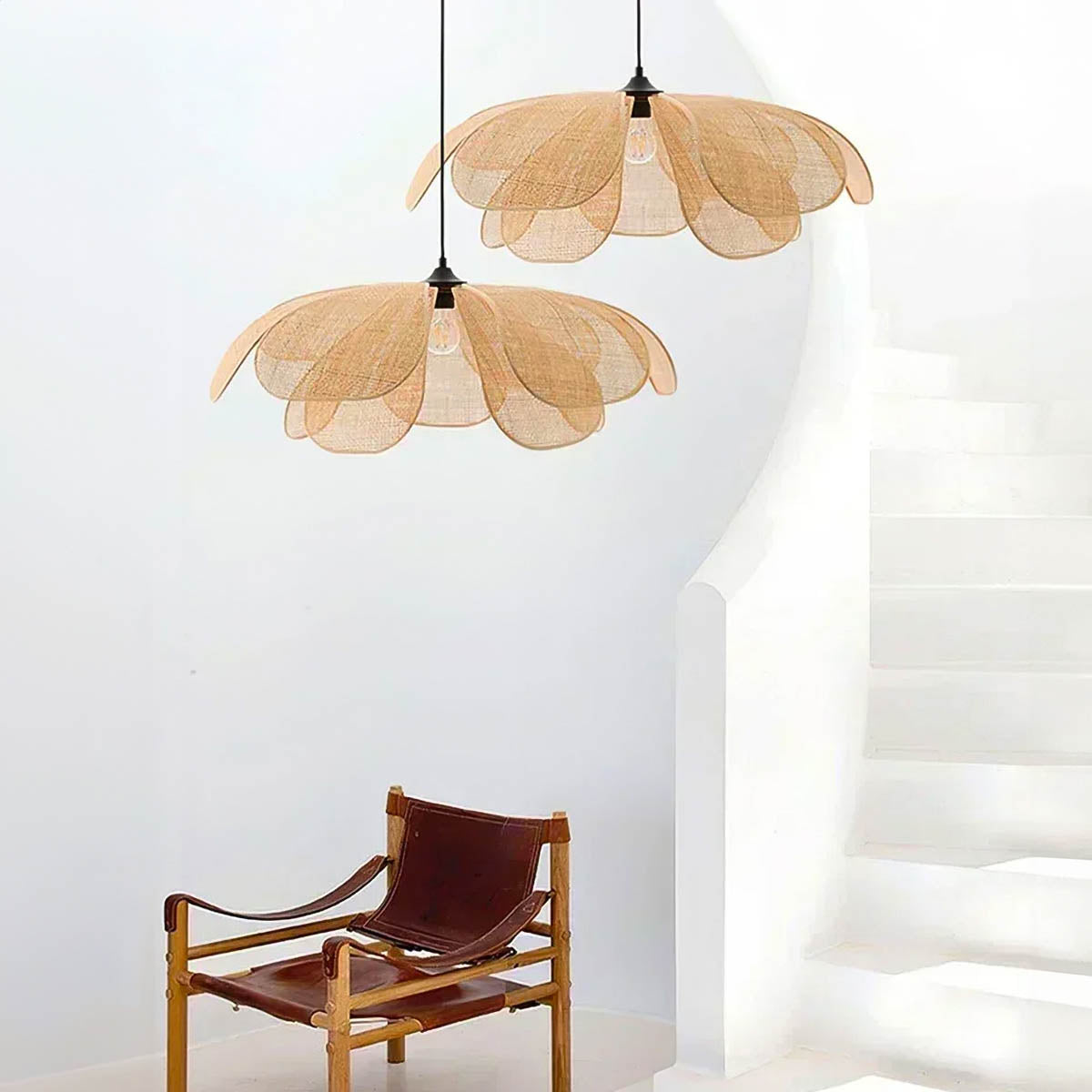 Huckleberry Loop Rattan Pendant Light — gallery image 10