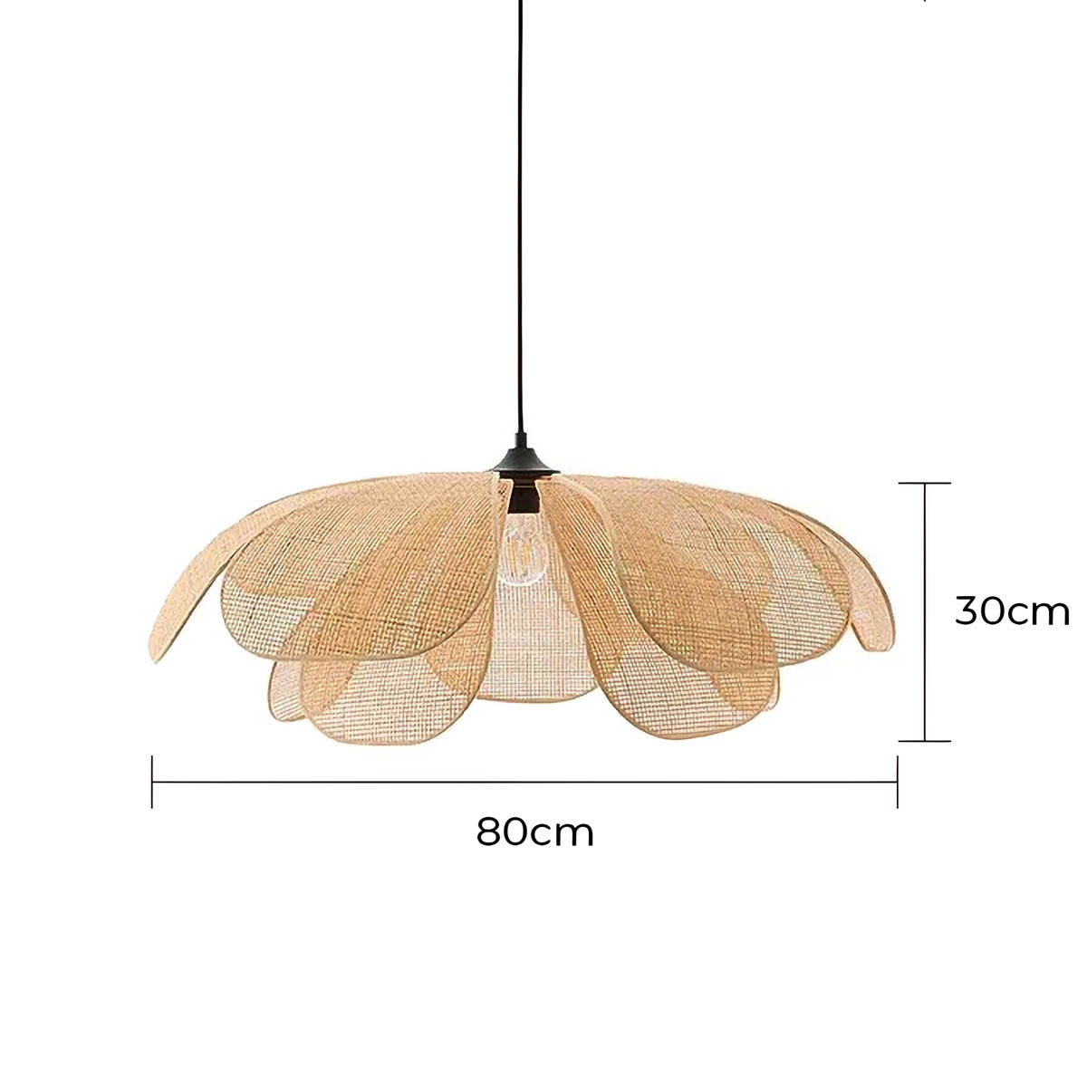 Huckleberry Loop Rattan Pendant Light — gallery image 15