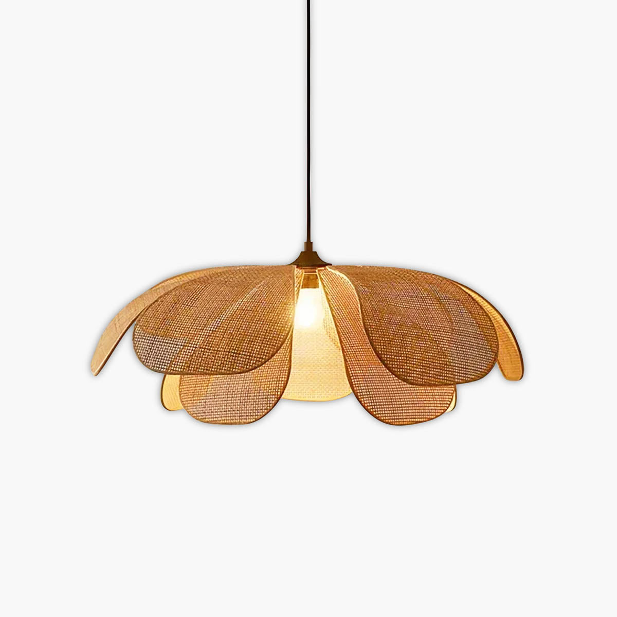 Huckleberry Loop Rattan Pendant Light — gallery image 1