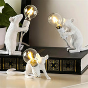 Larchwood Loop Resin Globe Table Lamp — gallery image 2