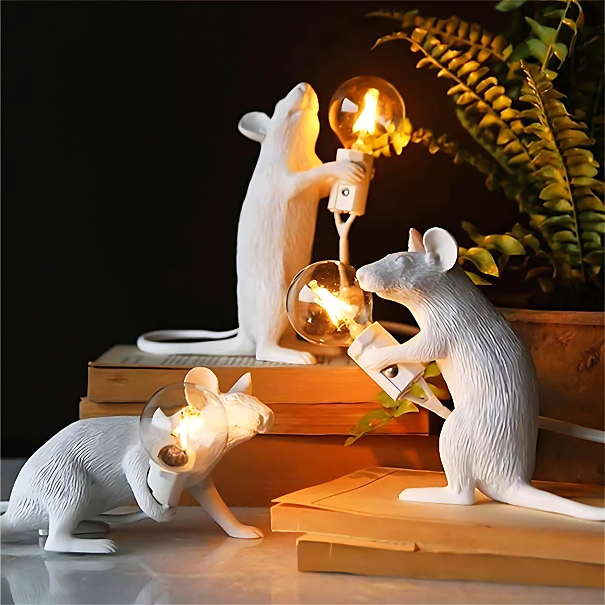 Larchwood Loop Resin Globe Table Lamp — gallery image 3
