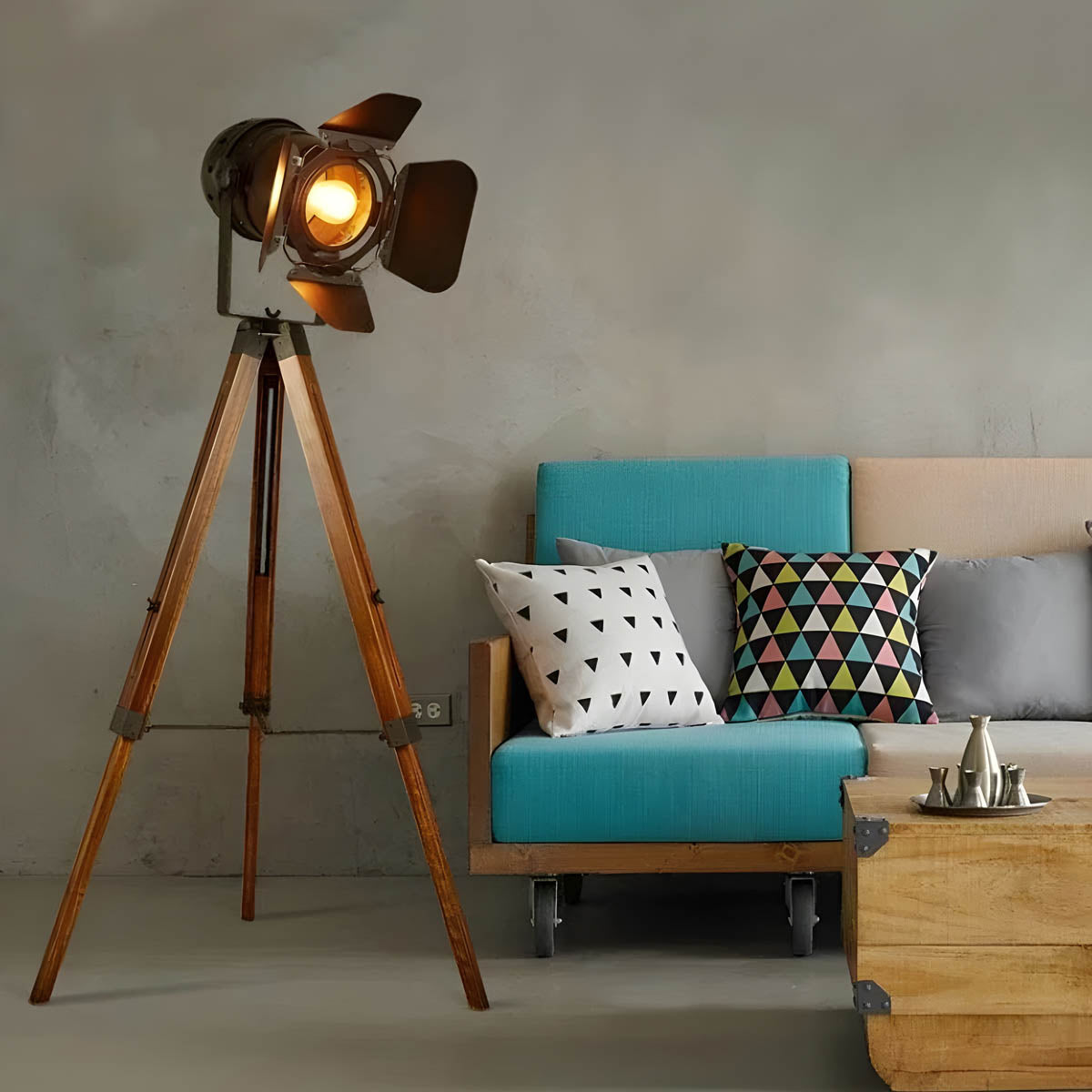 Silverwood Loop Wood Floor Lamp — gallery image 3
