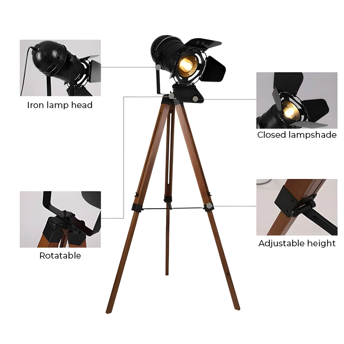 Silverwood Loop Wood Floor Lamp — gallery image 9