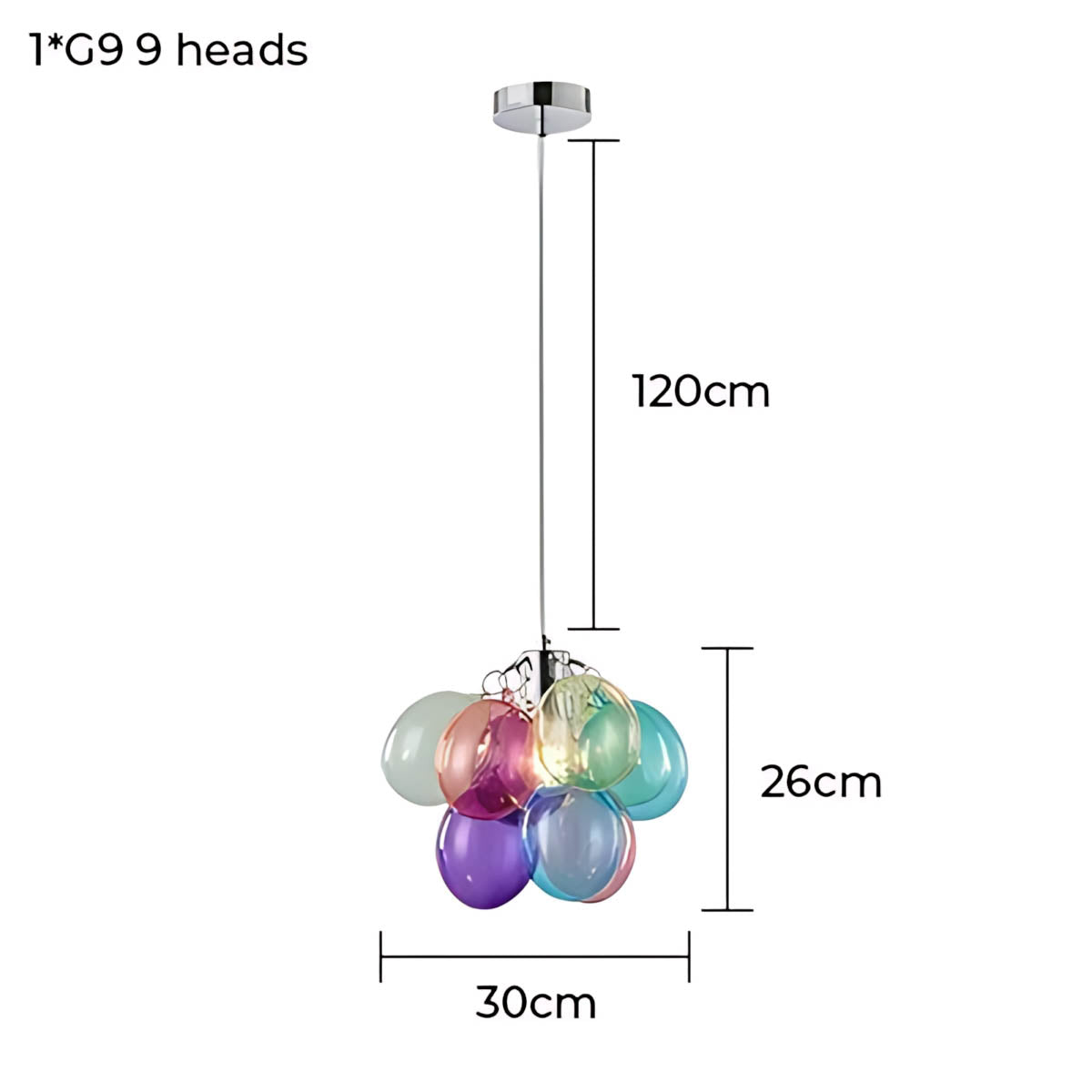 Whitmore Loop Glass Linear Chandelier — gallery image 15