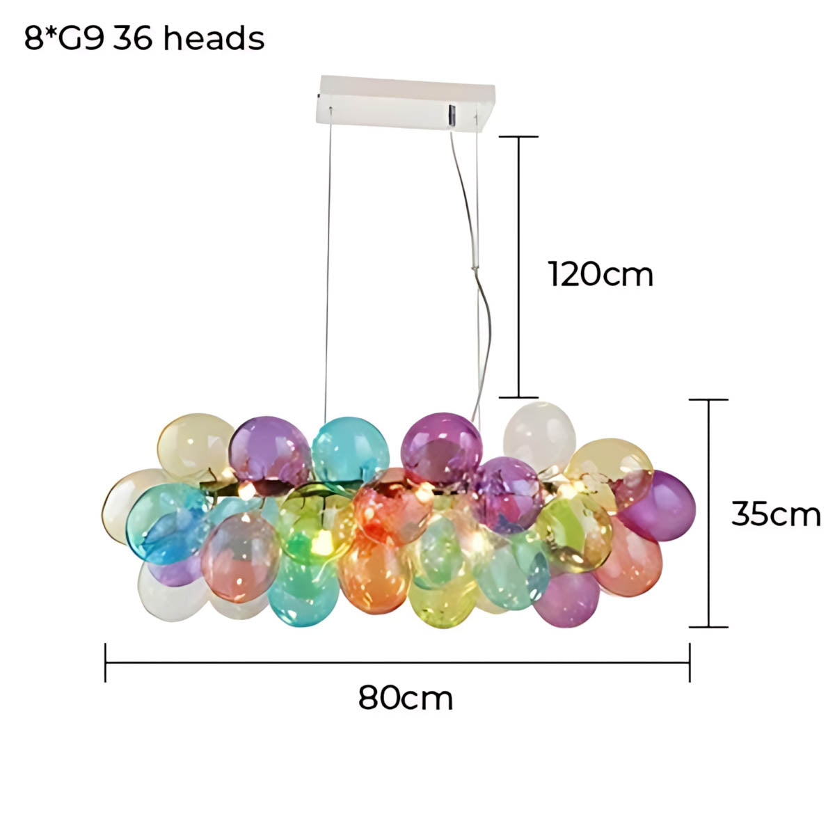 Whitmore Loop Glass Linear Chandelier — gallery image 19