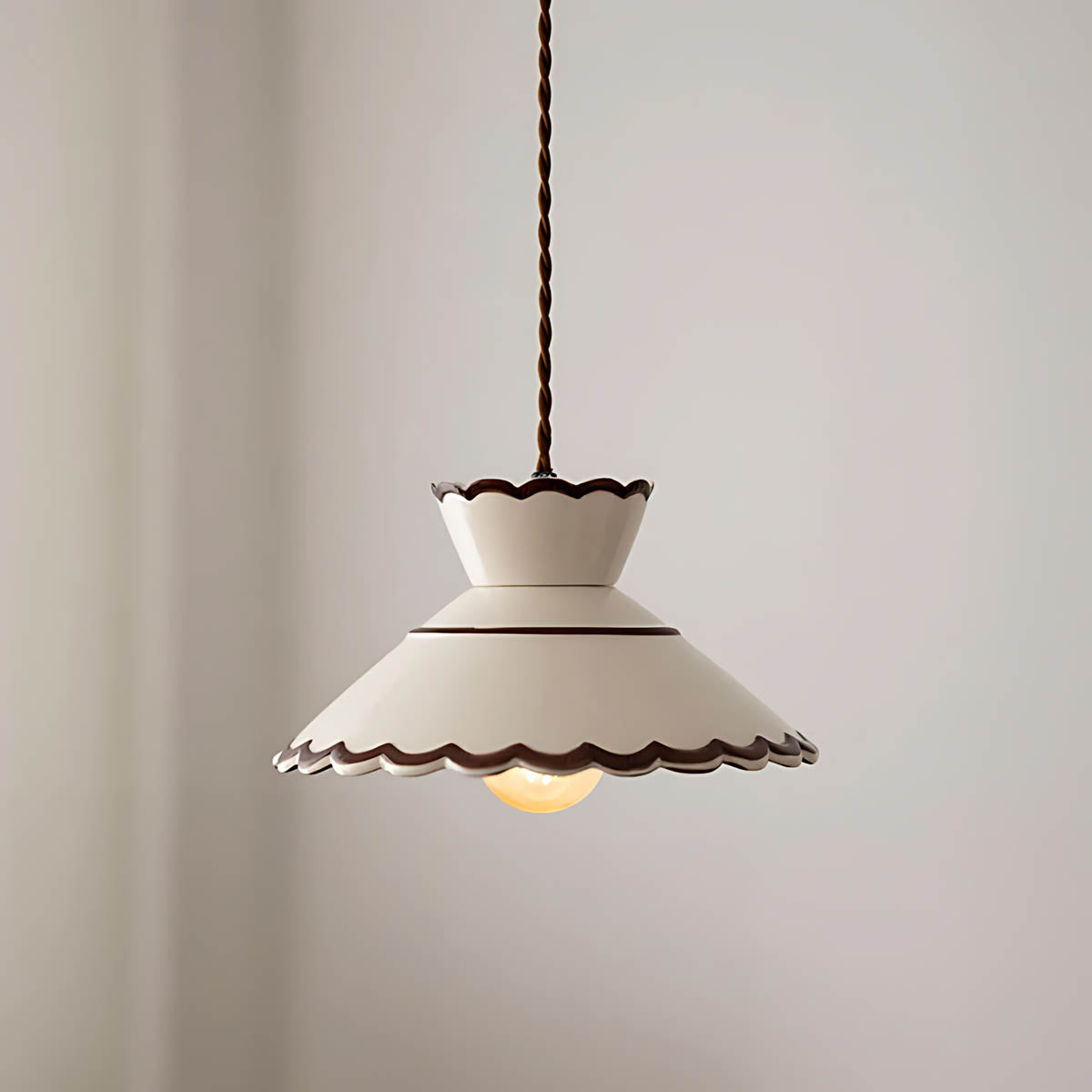 Woodford Loop Ceramic Linear Pendant Light — gallery image 8