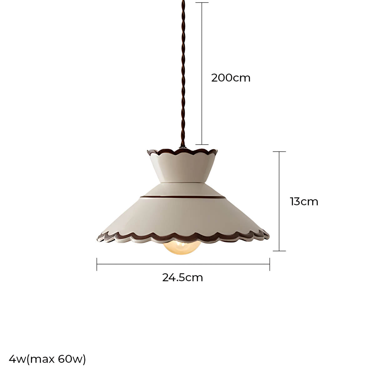 Woodford Loop Ceramic Linear Pendant Light — gallery image 18