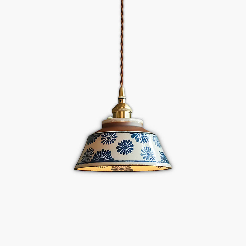 Woodford Loop Ceramic Linear Pendant Light — gallery image 1