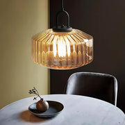 Alder Frame Glass Fluted Chandelier — gallery image 9