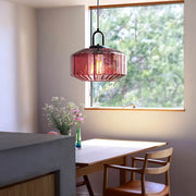Alder Frame Glass Fluted Chandelier — gallery image 5
