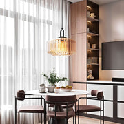 Alder Frame Glass Fluted Chandelier — gallery image 3