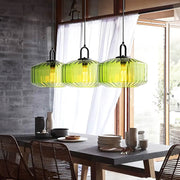 Alder Frame Glass Fluted Chandelier — gallery image 12
