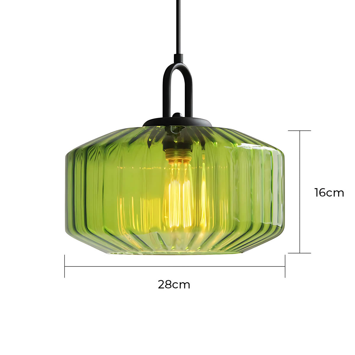 Alder Frame Glass Fluted Chandelier — gallery image 14