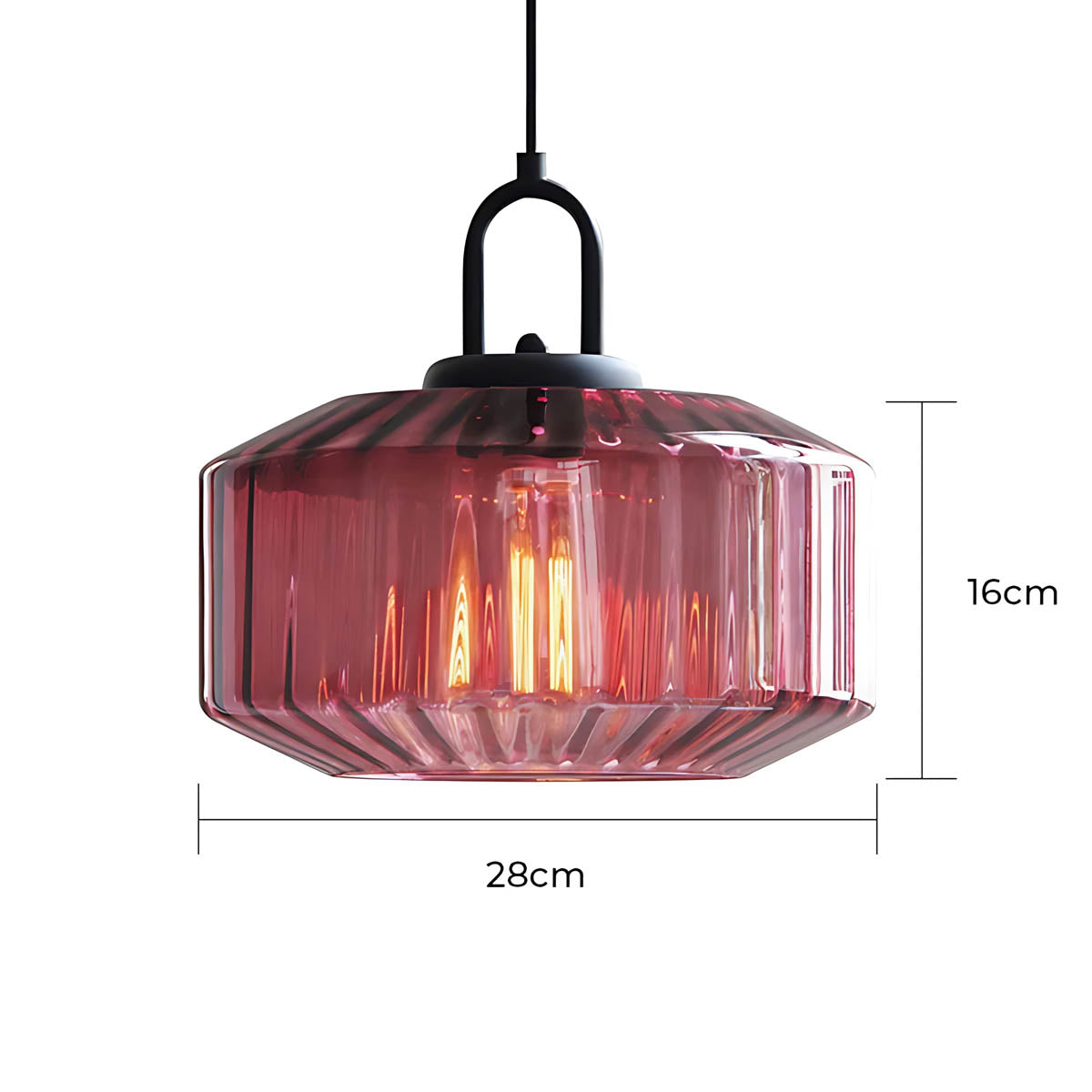 Alder Frame Glass Fluted Chandelier — gallery image 15