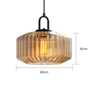 Alder Frame Glass Fluted Chandelier — gallery image 16