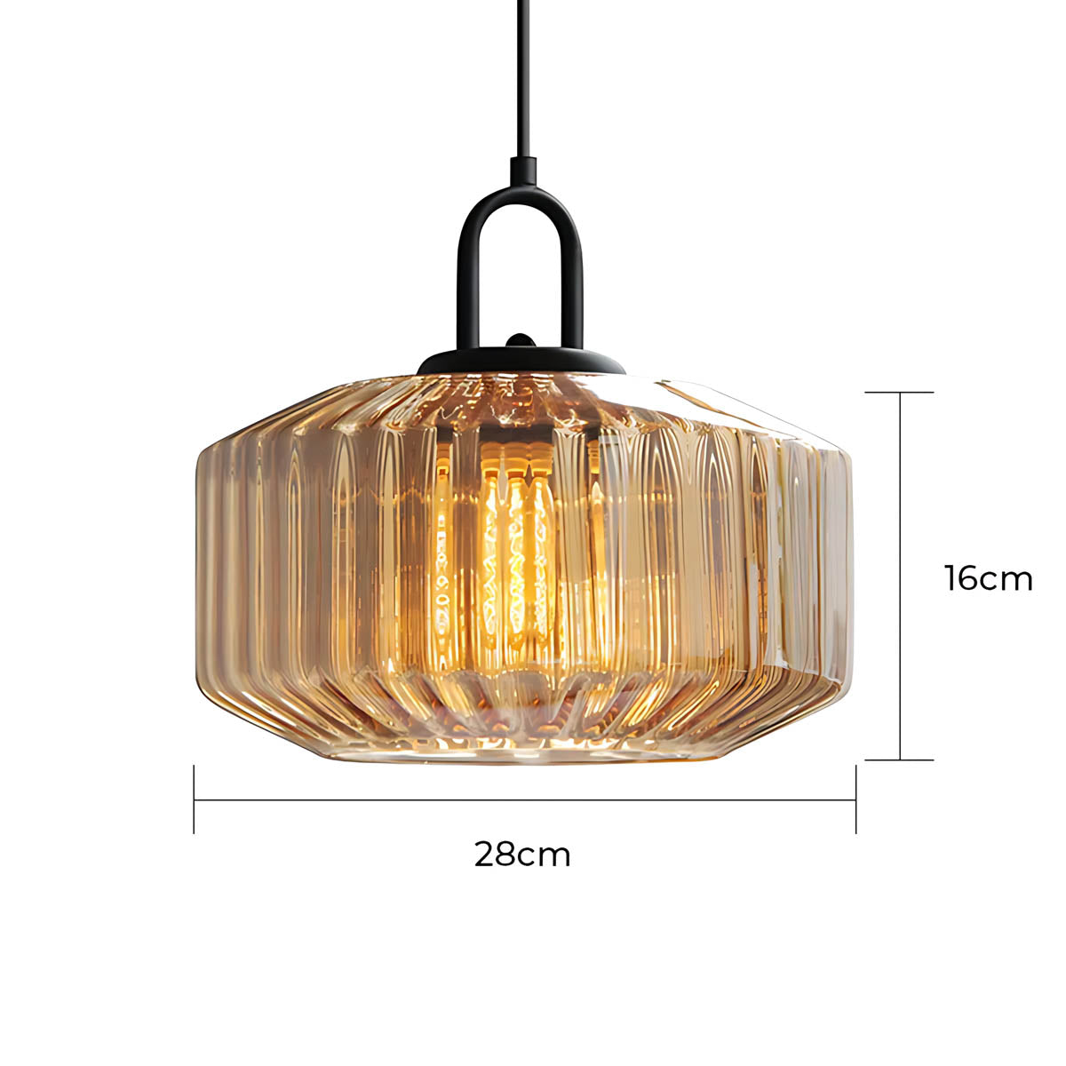 Alder Frame Glass Fluted Chandelier — gallery image 16