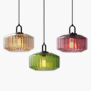 Alder Frame Glass Fluted Chandelier — gallery image 1