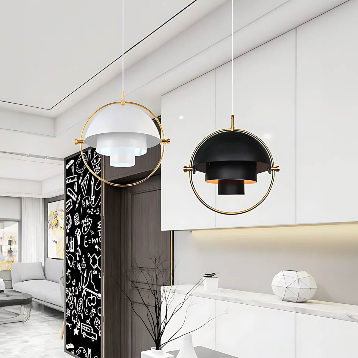 Bracken Frame Iron Ring Pendant Light — gallery image 8