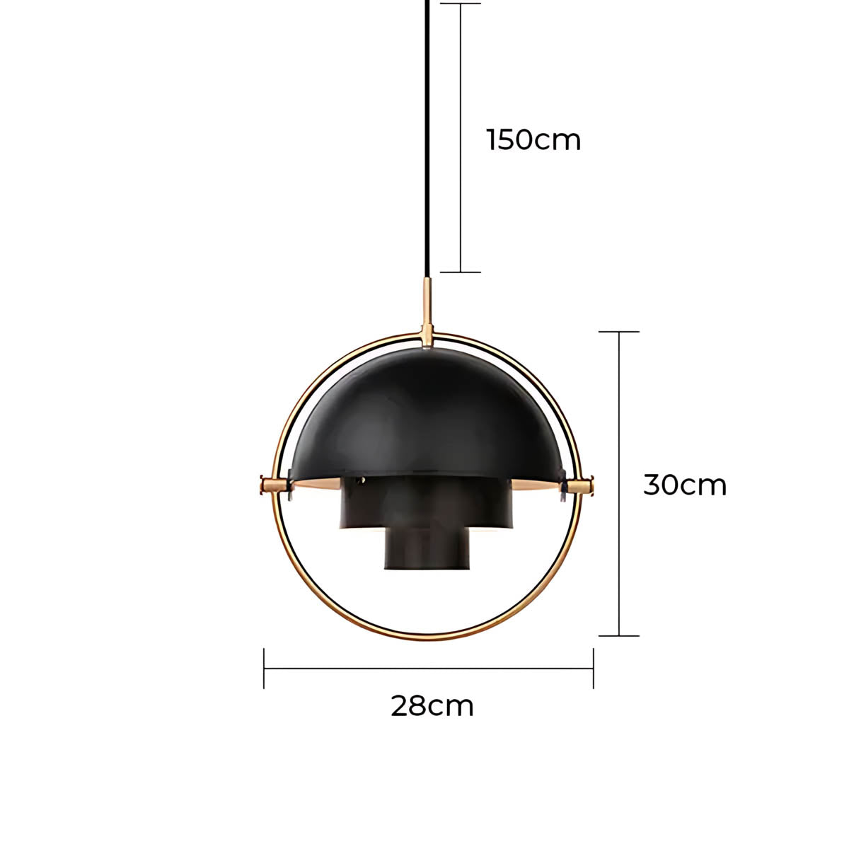 Bracken Frame Iron Ring Pendant Light — gallery image 17