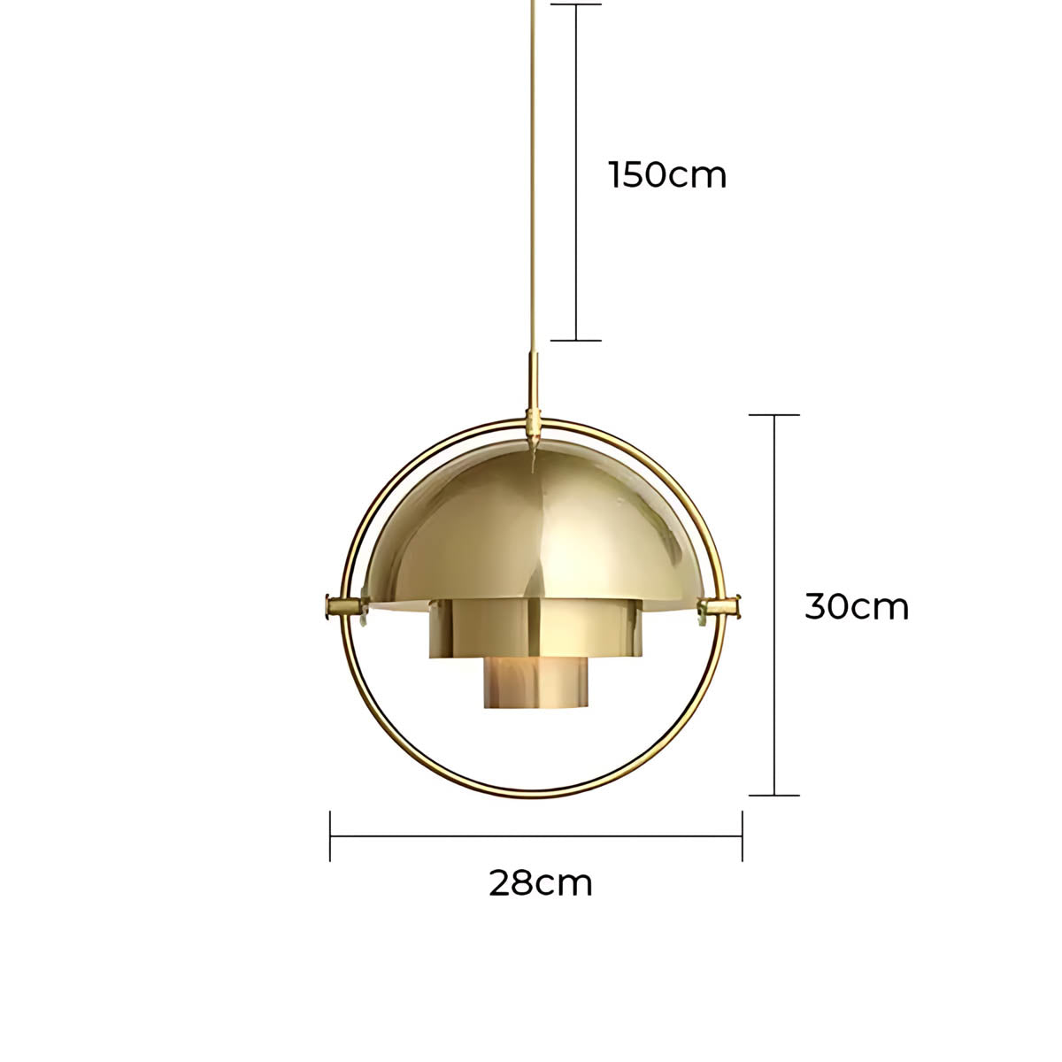 Bracken Frame Iron Ring Pendant Light — gallery image 19