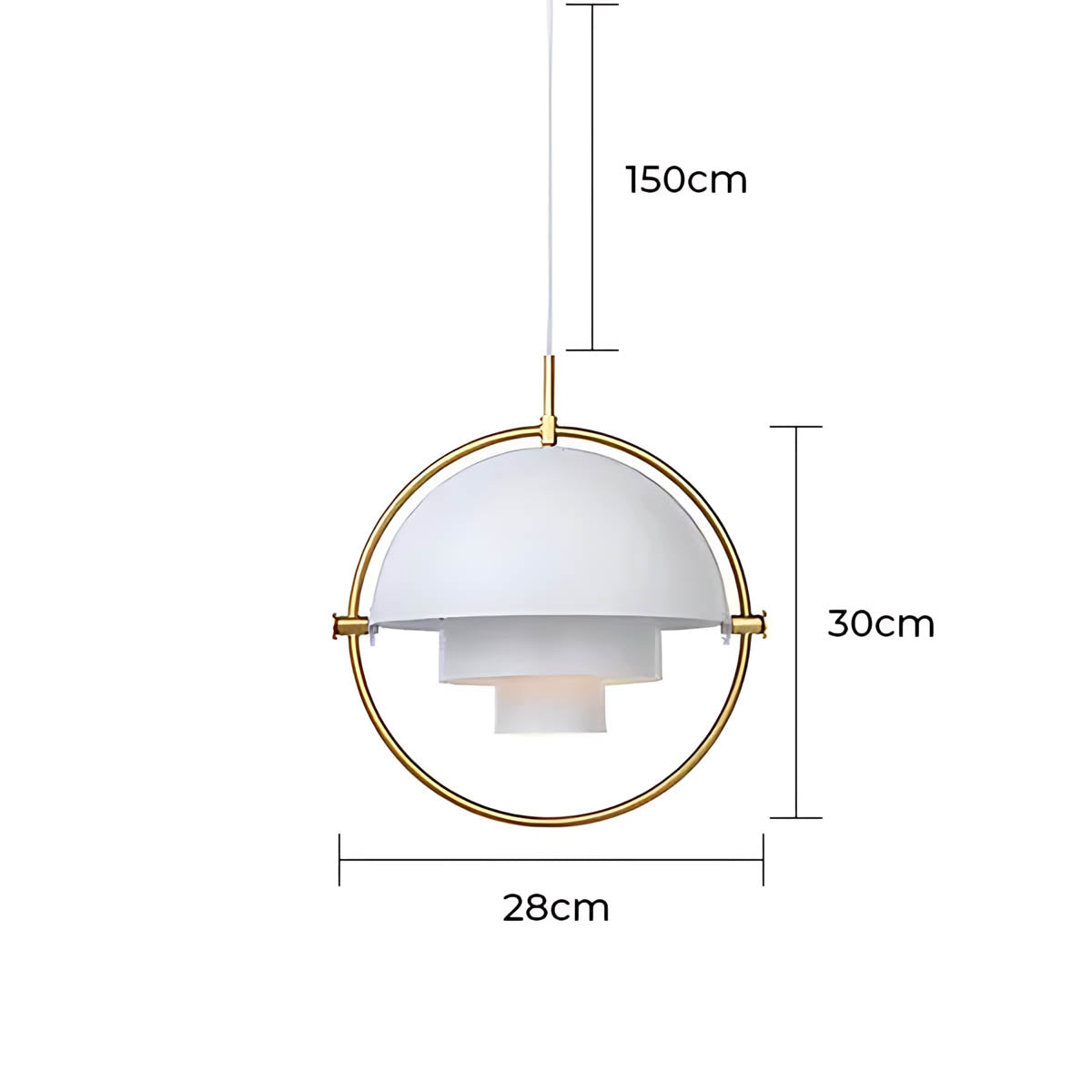 Bracken Frame Iron Ring Pendant Light — gallery image 18