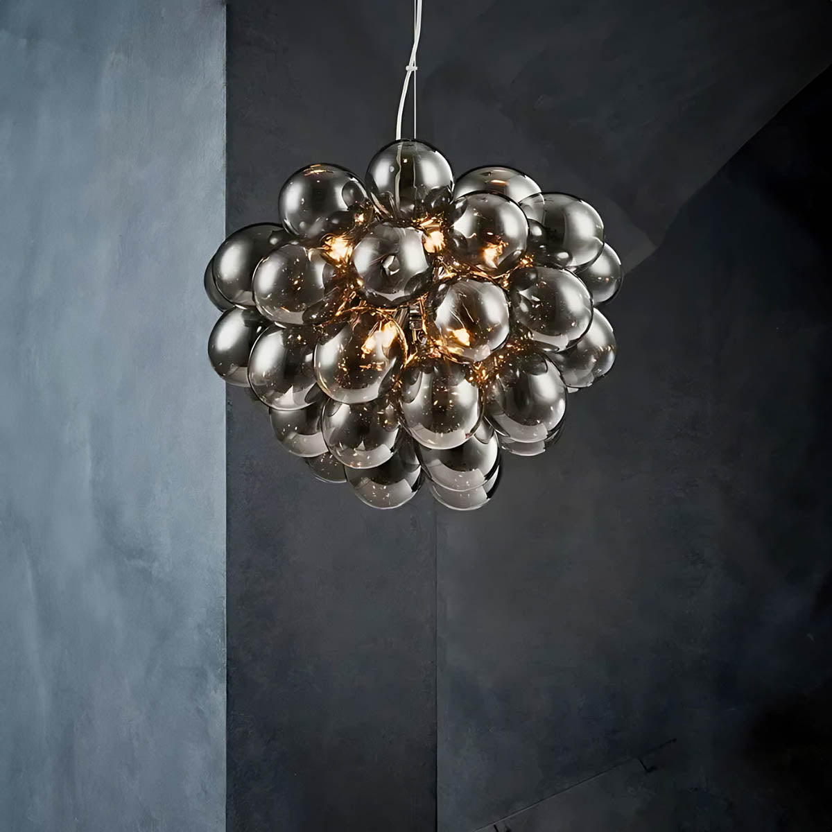 Cedar Frame Glass Chandelier — gallery image 3