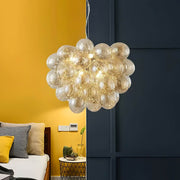 Cedar Frame Glass Chandelier — gallery image 8