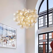 Cedar Frame Glass Chandelier — gallery image 2