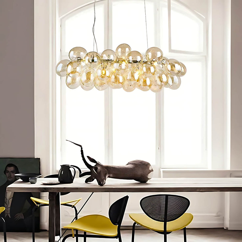 Cedar Frame Glass Chandelier — gallery image 4