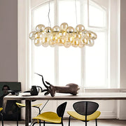 Cedar Frame Glass Chandelier — gallery image 4