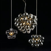 Cedar Frame Glass Chandelier — gallery image 12